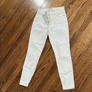 Madewell White High Rise Jeans Slim Fit